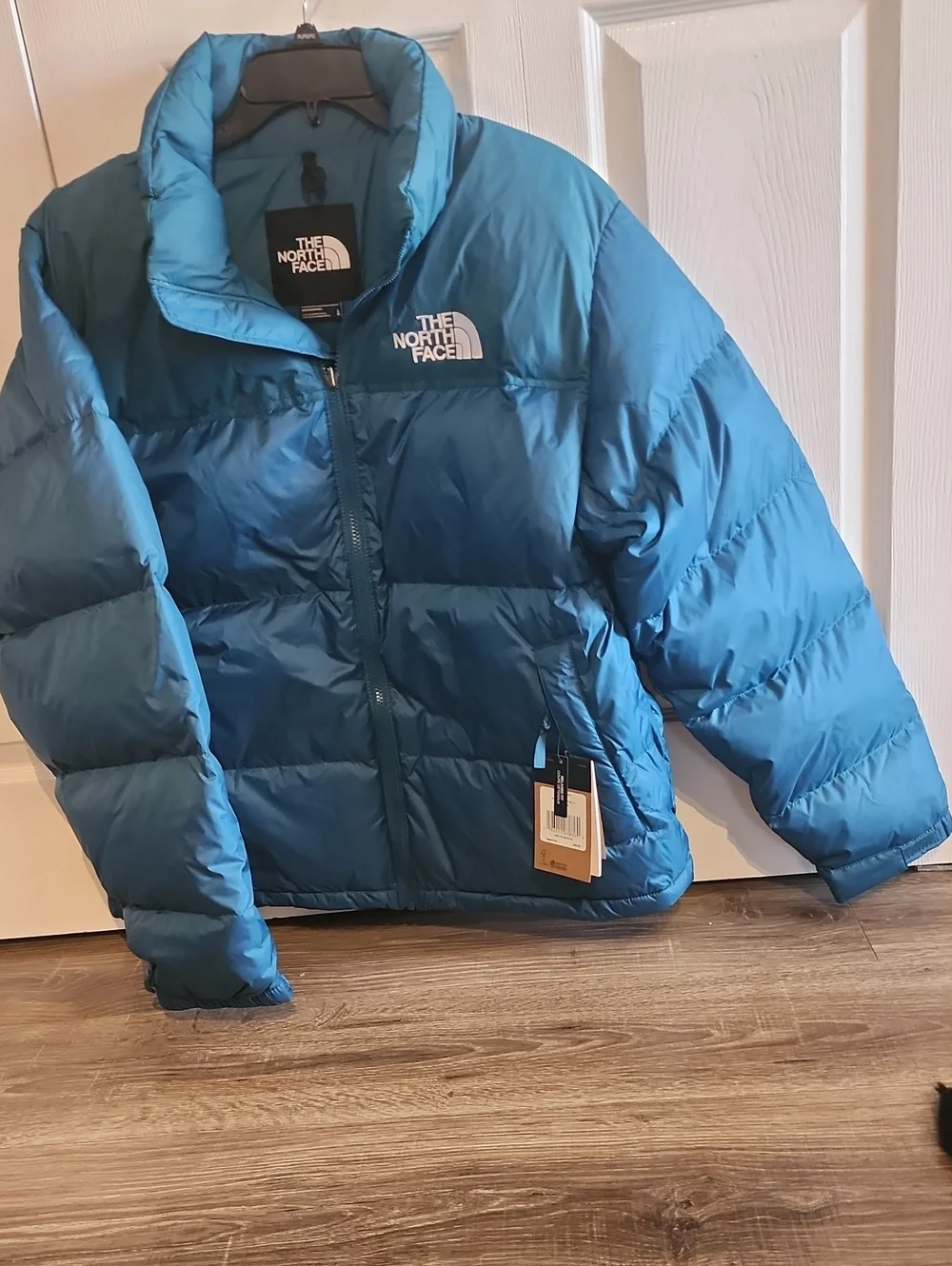 The North Face Mens Retro Blue Coral Puffer Nuptse Jacket